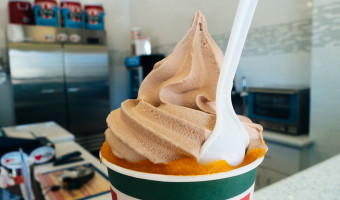 Rita’s Italian Ice: Florida Orange and Chocolate Gelati